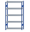 SCHULTE Steckregal, Fachbodenregale Stecksystem, Grundregal, beidseitig nutzbar, H2300xB1300xT400 mm, 5 Fachböden, Fachlast 250 kg, RAL 5010 enzianblau / verzinkt