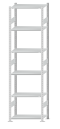 SCHULTE Steckregal, Fachbodenregale Stecksystem, Grundregal, beidseitig nutzbar, H2750xB750xT400 mm, 6 Fachböden, Fachlast 150 kg, RAL 7035 lichtgrau
