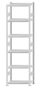 SCHULTE Steckregal, Fachbodenregale Stecksystem, Grundregal, beidseitig nutzbar, H2750xB750xT400 mm, 6 Fachböden, Fachlast 250 kg, RAL 7035 lichtgrau