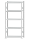 SCHULTE Steckregal, Fachbodenregale Stecksystem, Grundregal, beidseitig nutzbar, H2300xB1000xT400 mm, 5 Fachböden, Fachlast 150 kg, RAL 7035 lichtgrau