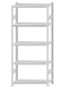 SCHULTE Steckregal, Fachbodenregale Stecksystem, Grundregal, beidseitig nutzbar, H2300xB1000xT400 mm, 5 Fachböden, Fachlast 250 kg, RAL 7035 lichtgrau