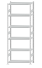 SCHULTE Steckregal, Fachbodenregale Stecksystem, Grundregal, beidseitig nutzbar, H2750xB1000xT400 mm, 6 Fachböden, Fachlast 250 kg, RAL 7035 lichtgrau
