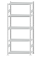 SCHULTE Steckregal, Fachbodenregale Stecksystem, Grundregal, beidseitig nutzbar, H2300xB1000xT400 mm, 5 Fachböden, Fachlast 330 kg, RAL 7035 lichtgrau