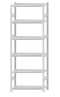 SCHULTE Steckregal, Fachbodenregale Stecksystem, Grundregal, beidseitig nutzbar, H2750xB1000xT400 mm, 6 Fachböden, Fachlast 330 kg, RAL 7035 lichtgrau