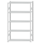SCHULTE Steckregal, Fachbodenregale Stecksystem, Grundregal, beidseitig nutzbar, H2300xB1300xT400 mm, 5 Fachböden, Fachlast 150 kg, RAL 7035 lichtgrau