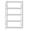 SCHULTE Steckregal, Fachbodenregale Stecksystem, Grundregal, beidseitig nutzbar, H2300xB1300xT400 mm, 5 Fachböden, Fachlast 250 kg, RAL 7035 lichtgrau