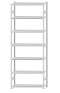 SCHULTE Steckregal, Fachbodenregale Stecksystem, Grundregal, beidseitig nutzbar, H3500xB1300xT400 mm, 7 Fachböden, Fachlast 250 kg, RAL 7035 lichtgrau