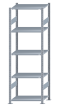 SCHULTE Steckregal, Fachbodenregale Stecksystem, Grundregal, beidseitig nutzbar, H2300xB750xT500 mm, 5 Fachböden, Fachlast 150 kg, sendzimirverzinkt