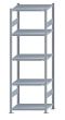 SCHULTE Steckregal, Fachbodenregale Stecksystem, Grundregal, beidseitig nutzbar, H2300xB750xT500 mm, 5 Fachböden, Fachlast 250 kg, sendzimirverzinkt
