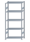 SCHULTE Steckregal, Fachbodenregale Stecksystem, Grundregal, beidseitig nutzbar, H2300xB1000xT500 mm, 5 Fachböden, Fachlast 85 kg, sendzimirverzinkt