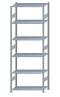 SCHULTE Steckregal, Fachbodenregale Stecksystem, Grundregal, beidseitig nutzbar, H2750xB1000xT500 mm, 6 Fachböden, Fachlast 85 kg, sendzimirverzinkt