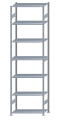 SCHULTE Steckregal, Fachbodenregale Stecksystem, Grundregal, beidseitig nutzbar, H3500xB1000xT500 mm, 7 Fachböden, Fachlast 85 kg, sendzimirverzinkt