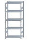 SCHULTE Steckregal, Fachbodenregale Stecksystem, Grundregal, beidseitig nutzbar, H2300xB1000xT500 mm, 5 Fachböden, Fachlast 250 kg, sendzimirverzinkt