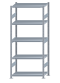 SCHULTE Steckregal, Fachbodenregale Stecksystem, Grundregal, beidseitig nutzbar, H2300xB1000xT500 mm, 5 Fachböden, Fachlast 330 kg, sendzimirverzinkt