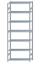 SCHULTE Steckregal, Fachbodenregale Stecksystem, Grundregal, beidseitig nutzbar, H3500xB1300xT500 mm, 7 Fachböden, Fachlast 150 kg, sendzimirverzinkt