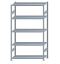SCHULTE Steckregal, Fachbodenregale Stecksystem, Grundregal, beidseitig nutzbar, H2300xB1300xT500 mm, 5 Fachböden, Fachlast 250 kg, sendzimirverzinkt