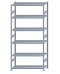 SCHULTE Steckregal, Fachbodenregale Stecksystem, Grundregal, beidseitig nutzbar, H2750xB1300xT500 mm, 6 Fachböden, Fachlast 250 kg, sendzimirverzinkt