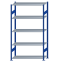 SCHULTE Steckregal, Fachbodenregale Stecksystem, Grundregal, beidseitig nutzbar, H2300xB1300xT500 mm, 5 Fachböden, Fachlast 150 kg, RAL 5010 enzianblau / verzinkt