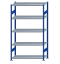 SCHULTE Steckregal, Fachbodenregale Stecksystem, Grundregal, beidseitig nutzbar, H2300xB1300xT500 mm, 5 Fachböden, Fachlast 250 kg, RAL 5010 enzianblau / verzinkt