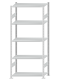 SCHULTE Steckregal, Fachbodenregale Stecksystem, Grundregal, beidseitig nutzbar, H2300xB1000xT500 mm, 5 Fachböden, Fachlast 150 kg, RAL 7035 lichtgrau
