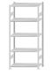 SCHULTE Steckregal, Fachbodenregale Stecksystem, Grundregal, beidseitig nutzbar, H2300xB1000xT500 mm, 5 Fachböden, Fachlast 250 kg, RAL 7035 lichtgrau