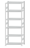 SCHULTE Steckregal, Fachbodenregale Stecksystem, Grundregal, beidseitig nutzbar, H2750xB1000xT500 mm, 6 Fachböden, Fachlast 250 kg, RAL 7035 lichtgrau