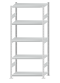 SCHULTE Steckregal, Fachbodenregale Stecksystem, Grundregal, beidseitig nutzbar, H2300xB1000xT500 mm, 5 Fachböden, Fachlast 330 kg, RAL 7035 lichtgrau