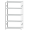 SCHULTE Steckregal, Fachbodenregale Stecksystem, Grundregal, beidseitig nutzbar, H2300xB1300xT500 mm, 5 Fachböden, Fachlast 150 kg, RAL 7035 lichtgrau