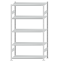 SCHULTE Steckregal, Fachbodenregale Stecksystem, Grundregal, beidseitig nutzbar, H2300xB1300xT500 mm, 5 Fachböden, Fachlast 250 kg, RAL 7035 lichtgrau