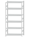 SCHULTE Steckregal, Fachbodenregale Stecksystem, Grundregal, beidseitig nutzbar, H2750xB1300xT500 mm, 6 Fachböden, Fachlast 250 kg, RAL 7035 lichtgrau