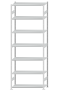 SCHULTE Steckregal, Fachbodenregale Stecksystem, Grundregal, beidseitig nutzbar, H3500xB1300xT500 mm, 7 Fachböden, Fachlast 250 kg, RAL 7035 lichtgrau