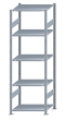 SCHULTE Steckregal, Fachbodenregale Stecksystem, Grundregal, beidseitig nutzbar, H2300xB750xT600 mm, 5 Fachböden, Fachlast 150 kg, sendzimirverzinkt