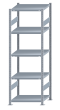SCHULTE Steckregal, Fachbodenregale Stecksystem, Grundregal, beidseitig nutzbar, H2300xB750xT600 mm, 5 Fachböden, Fachlast 250 kg, sendzimirverzinkt