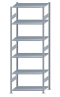 SCHULTE Steckregal, Fachbodenregale Stecksystem, Grundregal, beidseitig nutzbar, H2750xB1000xT600 mm, 6 Fachböden, Fachlast 150 kg, sendzimirverzinkt