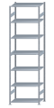 SCHULTE Steckregal, Fachbodenregale Stecksystem, Grundregal, beidseitig nutzbar, H3500xB1000xT600 mm, 7 Fachböden, Fachlast 150 kg, sendzimirverzinkt