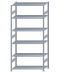 SCHULTE Steckregal, Fachbodenregale Stecksystem, Grundregal, beidseitig nutzbar, H2750xB1300xT600 mm, 6 Fachböden, Fachlast 150 kg, sendzimirverzinkt