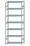 SCHULTE Steckregal, Fachbodenregale Stecksystem, Grundregal, beidseitig nutzbar, H3500xB1300xT600 mm, 7 Fachböden, Fachlast 150 kg, sendzimirverzinkt