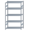SCHULTE Steckregal, Fachbodenregale Stecksystem, Grundregal, beidseitig nutzbar, H2300xB1300xT600 mm, 5 Fachböden, Fachlast 250 kg, sendzimirverzinkt