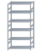 SCHULTE Steckregal, Fachbodenregale Stecksystem, Grundregal, beidseitig nutzbar, H2750xB1300xT600 mm, 6 Fachböden, Fachlast 250 kg, sendzimirverzinkt