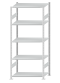 SCHULTE Steckregal, Fachbodenregale Stecksystem, Grundregal, beidseitig nutzbar, H2300xB1000xT600 mm, 5 Fachböden, Fachlast 150 kg, RAL 7035 lichtgrau