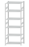 SCHULTE Steckregal, Fachbodenregale Stecksystem, Grundregal, beidseitig nutzbar, H2750xB1000xT600 mm, 6 Fachböden, Fachlast 150 kg, RAL 7035 lichtgrau