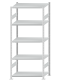 SCHULTE Steckregal, Fachbodenregale Stecksystem, Grundregal, beidseitig nutzbar, H2300xB1000xT600 mm, 5 Fachböden, Fachlast 250 kg, RAL 7035 lichtgrau