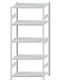 SCHULTE Steckregal, Fachbodenregale Stecksystem, Grundregal, beidseitig nutzbar, H2300xB1000xT600 mm, 5 Fachböden, Fachlast 330 kg, RAL 7035 lichtgrau