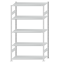 SCHULTE Steckregal, Fachbodenregale Stecksystem, Grundregal, beidseitig nutzbar, H2300xB1300xT600 mm, 5 Fachböden, Fachlast 150 kg, RAL 7035 lichtgrau