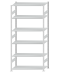 SCHULTE Steckregal, Fachbodenregale Stecksystem, Grundregal, beidseitig nutzbar, H2750xB1300xT600 mm, 6 Fachböden, Fachlast 150 kg, RAL 7035 lichtgrau