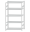 SCHULTE Steckregal, Fachbodenregale Stecksystem, Grundregal, beidseitig nutzbar, H2300xB1300xT600 mm, 5 Fachböden, Fachlast 250 kg, RAL 7035 lichtgrau