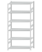 SCHULTE Steckregal, Fachbodenregale Stecksystem, Grundregal, beidseitig nutzbar, H2750xB1300xT600 mm, 6 Fachböden, Fachlast 250 kg, RAL 7035 lichtgrau