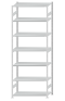 SCHULTE Steckregal, Fachbodenregale Stecksystem, Grundregal, beidseitig nutzbar, H3500xB1300xT600 mm, 7 Fachböden, Fachlast 250 kg, RAL 7035 lichtgrau