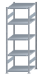 SCHULTE Steckregal, Fachbodenregale Stecksystem, Grundregal, beidseitig nutzbar, H2300xB750xT800 mm, 5 Fachböden, Fachlast 250 kg, sendzimirverzinkt