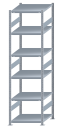 SCHULTE Steckregal, Fachbodenregale Stecksystem, Grundregal, beidseitig nutzbar, H2750xB750xT800 mm, 6 Fachböden, Fachlast 250 kg, sendzimirverzinkt
